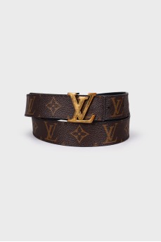 Leather belt Initiales