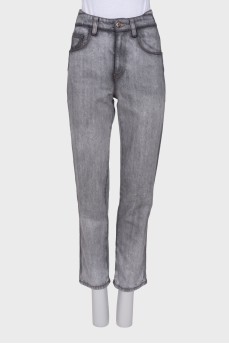 Light gray high waist jeans