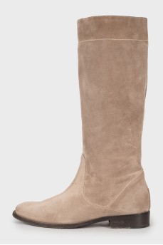 Light brown suede boots