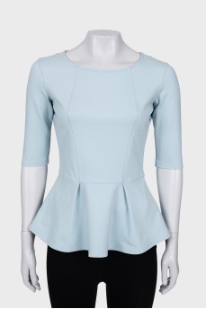 Blue fitted blouse