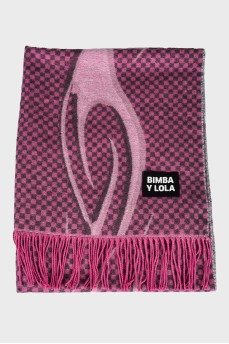 Printed scarf with tag