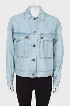 Denim jacket with buttons