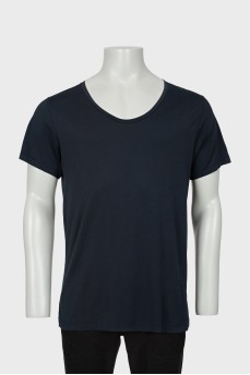 Men's navy blue crew-neck T-shirt