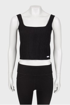Black top with brand logo