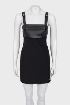 Black mini dress with straps