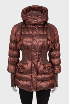 Fitted quilted down jacket