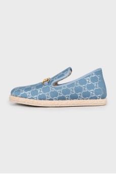 Padded loafers in signature print