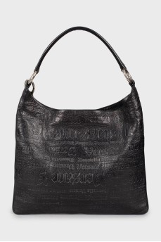 Engraved leather bag