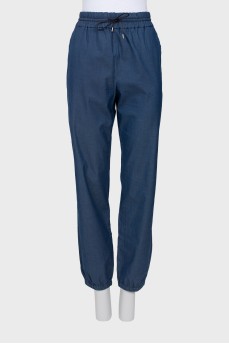 Blue joggers with pockets