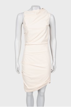 Draped dress with tag