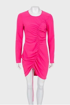 Pink draped dress with tag