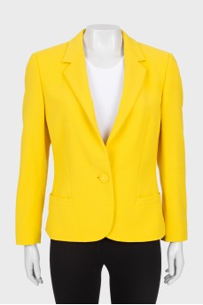 Yellow button down jacket