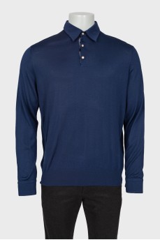 Men's blue silk jumper
