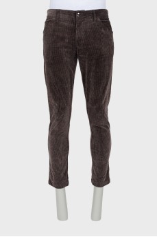 Men's brown corduroy trousers