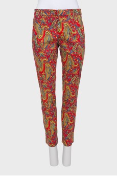 Paisley tapered trousers