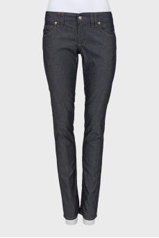 Skinny jeans with contrast seams