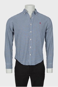 Men's two-tone checked shirt