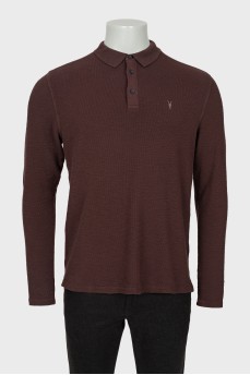 Men's brown pullover with collar