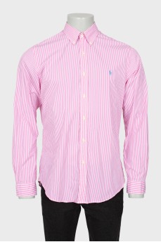 Men's pink striped shirt