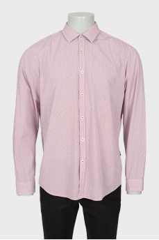 Men's two-tone fine print shirt