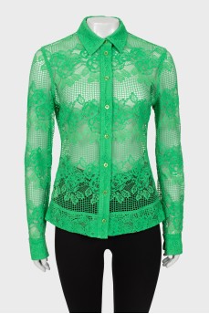 Lace shirt with pattern