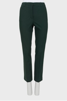 Dark green classic trousers 