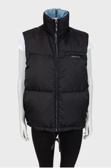 Quilted vest with pockets