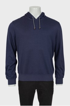 Men's hoodie with gray laces