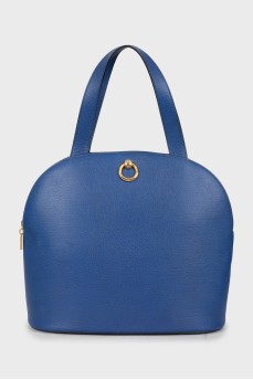Blue bag with gold hardware