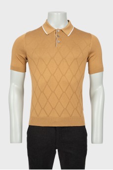 Men's polo shirt with pattern