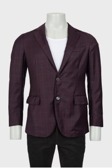 Men's wool jacket with a fitted cut