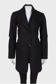 Black coat with pockets