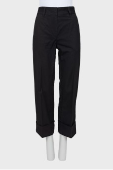 Black high-waisted trousers