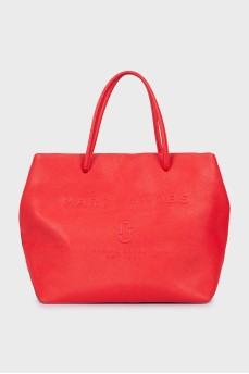 Red bag with embossed logo