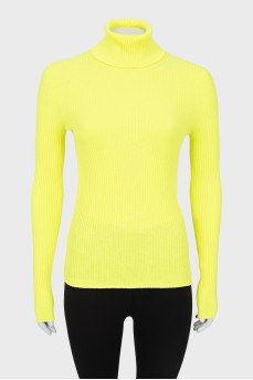 Yellow ribbed golf with tag