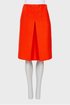 Red wool skirt