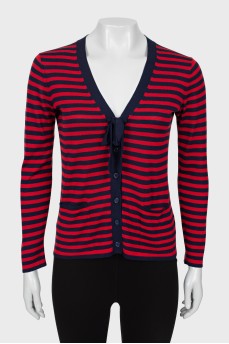 Striped silk jumper