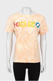 T-shirt in abstract print with logo