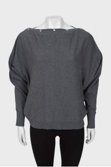 Gray jumper with buttons