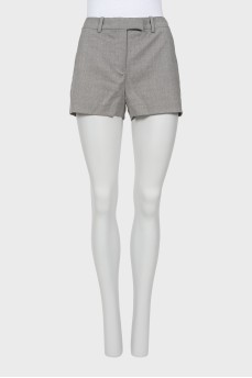 Gray wool shorts