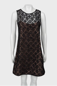Black dress with signature pattern