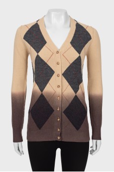 Cardigan with gradient effect