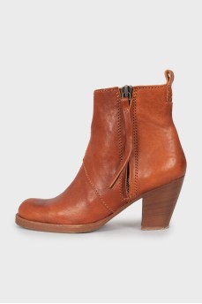 Light brown leather boots