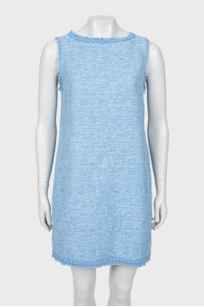 Blue A-line mini dress