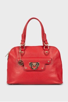 Red bag with gold hardware
