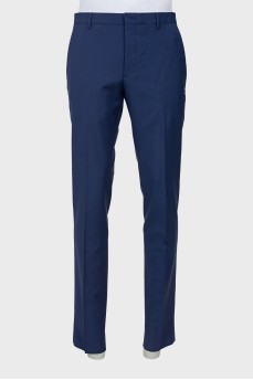 Men's blue classic trousers