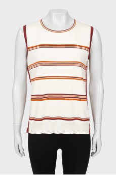 Striped knitted tank