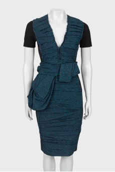 Slim fit dress with draping