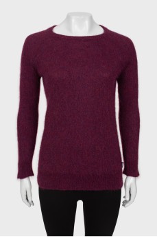 Purple long pile sweater
