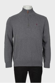 Men's gray jumper with zipper
